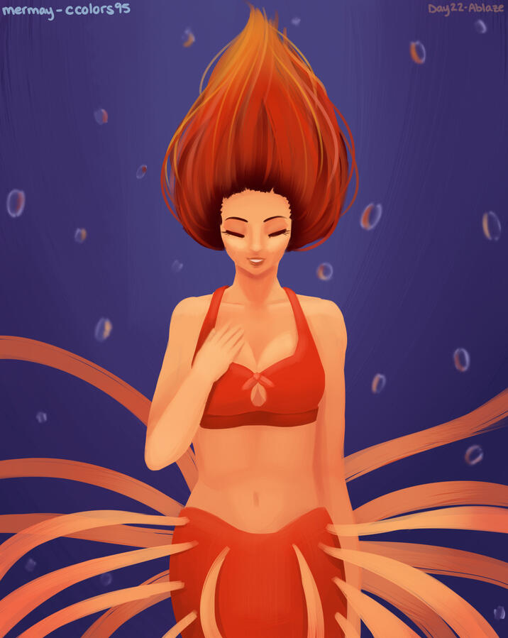 Mermay 2020 Day 22 - Ablaze